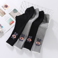 七语欣童装女童打底裤春秋装儿童裤子2023新款小女孩卡通弹力休闲打底裤 黑色 120尺码建议身高110-120cm