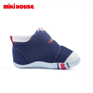 MIKIHOUSEMIKIHOUSE学步鞋2023儿童童鞋炫彩字母刺绣一二段学步鞋 藏蓝色