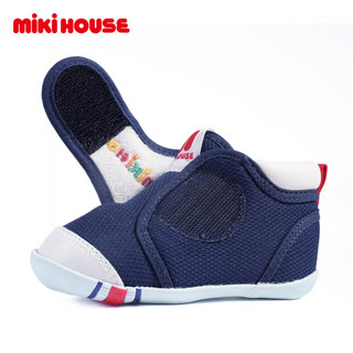 MIKIHOUSEMIKIHOUSE学步鞋2023儿童童鞋炫彩字母刺绣一二段学步鞋 藏蓝色