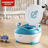 世纪宝贝（babyhood）婴幼儿童坐便器男女宝宝马桶小孩座便厕所神器便盆尿桶 BH-128 掌柜力荐  PU软垫蓝色 1-6岁适用