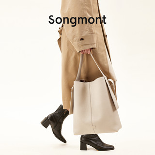 Songmont大号挂耳托特包系列设计师款头层牛皮慵懒通勤单肩斜挎包