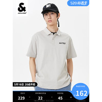 杰克·琼斯（JACK&JONES）夏季无忧搭男士舒适简约百搭个性潮流POLO-SHIRT短袖衫223106034 砂石色 XXXL