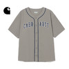 Carhartt WIP短袖衬衫美式复古LOGO字母拼章宽版棒球222045J