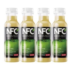 NONGFU SPRING 农夫山泉 NFC果汁（冷藏型）100%鲜榨苹果汁 300ml*4瓶