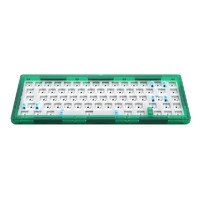 狼派（teamwolf） GAS67Gasket结构客制化RGB机械键盘套件CIY热插拔轴座有线配件 绿透套件 无轴无键帽