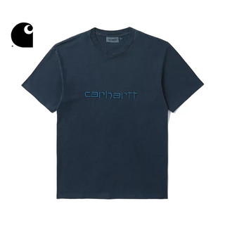 Carhartt WIP短袖T恤男装经典LOGO字母刺绣特染水洗卡哈特030110I
