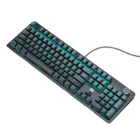 HP 惠普 K10G 104键 有线机械键盘 黑色 黑轴 冰蓝光