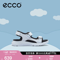爱步（ECCO）爱步童鞋 2023年夏季新款凉鞋沙滩透气软底儿童凉鞋 适动712162 灰蓝色/天空蓝71216260607 29码