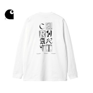 Carhartt WIP长袖T恤男装春夏几何LOGO字型图案印花简约031001J