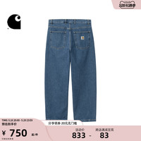 Carhartt WIP牛仔裤男装经典LOGO标签口袋宽版水洗造旧031246J