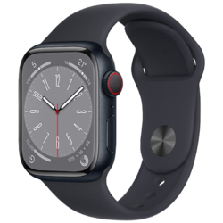Apple 苹果 手表s8 iwatch8智能运动电话手表血氧监测 2022新款 男女通用款 午夜色  铝金属 GPS款 41mm