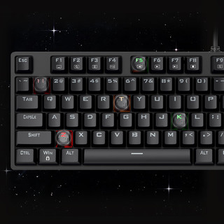 MIIIW  POP系列K1040有线机械键盘 办公电脑键盘混彩灯效  104键全尺寸茶轴 黑色