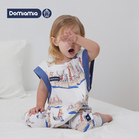 DOMIAMIA哆咪呀睡袋婴儿分段凉感背心睡袋儿童春夏排汗纱布宝宝防踢被子 2段-宴寻觅迹-L（推荐90-105cm）