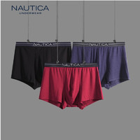 诺帝卡（NAUTICA）Underwear 诺帝卡 高弹莫代尔精致内裤3条装 宝蓝+酒红+黑色 M