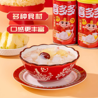 喜多多 椰果王什锦椰果水果罐头福建特产零食饮料喜宴甜汤370g*6罐