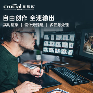 Crucial 英睿达 Crucial Pro系列 DDR4 3200MHz 台式机内存 马甲条 黑色 32GB 16GBx2 CP2K16G4DFRA32A