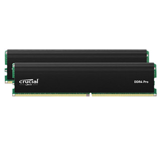 Crucial 英睿达 Crucial Pro系列 DDR4 3200MHz 台式机内存 马甲条 黑色 64GB 32GBx2 CP2K32G4DFRA32A