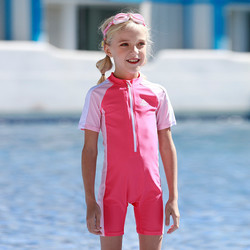 PEAK 匹克 防晒连体短袖女童泳衣