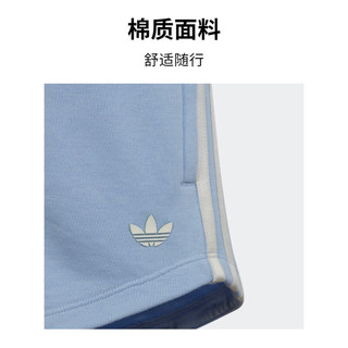 adidas阿迪达斯官方三叶草女大童夏季新款运动短裤IB8452 淡粉蓝 152CM