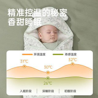 taoqibaby包被婴儿初生春秋季新生的儿产房抱被新生包单夏款 枫林绿洲（夹棉款)