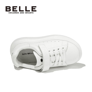 百丽（Belle）童鞋女童小白鞋板鞋2023春季新款儿童运动鞋男童透气休闲鞋中大童 白色 36码 适合脚长约21.8-22.2cm