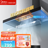 美的（Midea）出品欧式抽油烟机多件套18立方大吸力厨房家用油烟机H4套餐