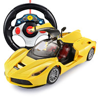 星域传奇 超大可充电一键开门方向盘无线遥控汽车漂移耐摔男孩儿童玩具赛车模型