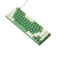 B.O.W 航世 G88U 68键 有线机械键盘 绿白 红轴 混光