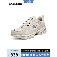 斯凯奇（Skechers）23年春男户外复古老爹鞋舒适运动跑步鞋894163 自然色/NAT 43