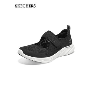 斯凯奇（Skechers）2023新款女士休闲鞋玛丽珍鞋女104345 黑色/白色/BKW 39