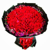 花与千寻99朵红玫瑰同城配送全国生日花束鲜花速递同城全国表白求婚 99朵红玫瑰加粉色小花 鲜花