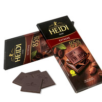 HEIDI 赫蒂 纯可可脂85%特黑巧克力80g罗马尼亚原装进口办公室零食