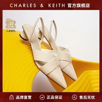 CHARLES & KEITH CHARLES&KEITH;女鞋交叉带尖头中跟单鞋CK1-60580154