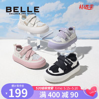 百丽（Belle）童鞋女童板鞋2023夏季新款时尚百搭男童透气网面休闲鞋儿童运动鞋 黑色 31 适合脚长约18.8-19.3cm