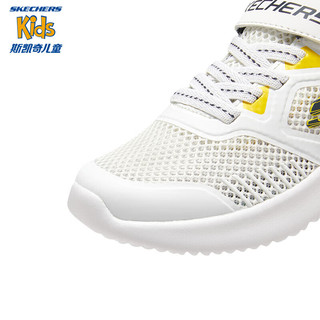 Skechers斯凯奇透气网面童鞋春季轻便男童运动鞋休闲小白鞋405233L