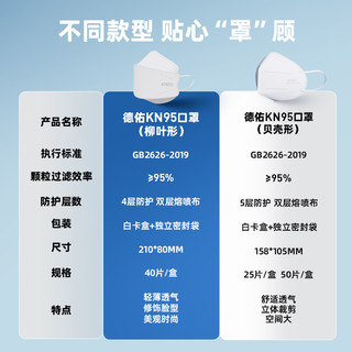 德佑kn95口罩立体3d五层国标官方正品旗舰店女高颜值防晒防尘透气