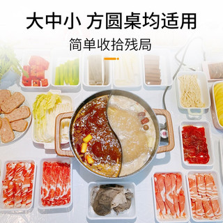 PAKCHOICE一次性桌布塑料长方形圆餐桌布家用加厚方桌圆形野餐户外台布薄膜 白色1.4米*1.4米 10张/包