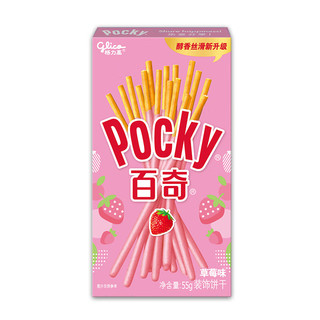 格力高(Glico)百奇装饰饼干（草莓味）55g*6盒