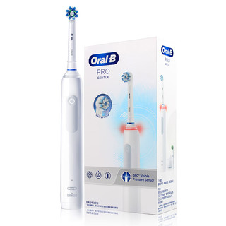 欧乐B（Oral-B） 电动牙刷p4000/Pro3充电式成人自动情侣声波旋转软毛 内含2刷头 Pro3白色