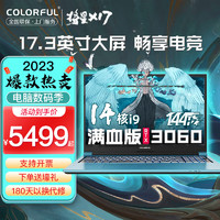 COLORFUL 七彩虹将星X17-AT 十二代酷睿版 17.3英寸 游戏本 苍珀蓝（酷睿i9-12900H、RTX 3060 6G、16GB、512GB SSD、1080P、IPS、144Hz）