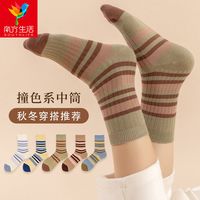 南方生活 袜子女中筒袜春夏薄款堆堆袜长筒袜ins潮森系百搭女士袜子