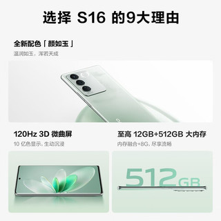 vivo S16 高通骁龙870 前置5000万追焦人像 原彩柔光环 66W闪充 5G 拍照 手机 烟花 8GB 128GB