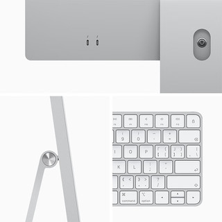 Apple iMac 24英寸 银色 4.5K屏 八核M1芯片(7核图形处理器) 16G 256G 一体式电脑主机Z13K00046