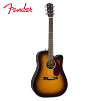 Fender 芬达 自营 Fender CD-140SCE系列 原声 单板桃花芯木背侧板 民谣缺角电箱木吉他41英寸 渐变色+送琴箱 渐变色
