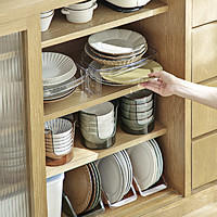 碧蓝水岸  碗碟收纳架厨房家用小型沥水碗架橱柜内置放碗盘收纳置