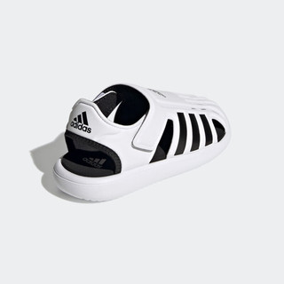 adidas阿迪达斯官方轻运动WATER SANDAL C男小童夏包头凉鞋拖鞋 白色/黑色 28(165mm)