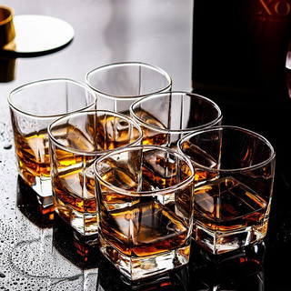 WINTERPALACE 威士忌白酒玻璃杯家用啤酒杯子水杯茶杯烈酒杯酒具 6只装160ml