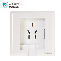 Tianzheng 天正 电气86型墙壁嵌入式插座家用空调冰箱床头柜内嵌隐藏插座五孔