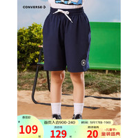 Converse 匡威童装男童短裤2023夏季新款儿童休闲裤子 藏青蓝 110/50