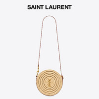 SAINT LAURENT 圣罗兰 女士单肩包 744292GAADQ2080 自然色/砖色 小号